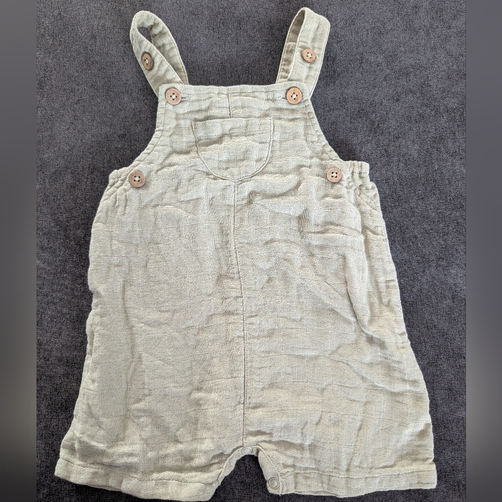 🟣2/$40🟣 Jamie Kay Light Green Linen Overalls 1Y